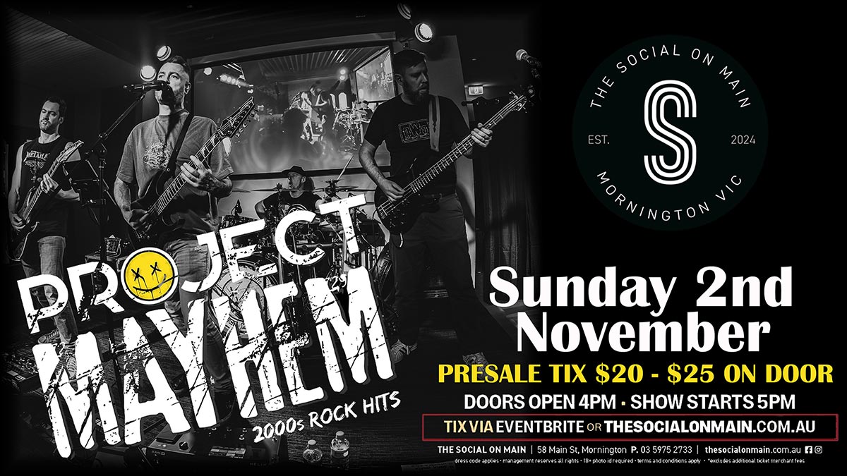 Project Mayhem Live at the Social on Main Mornington